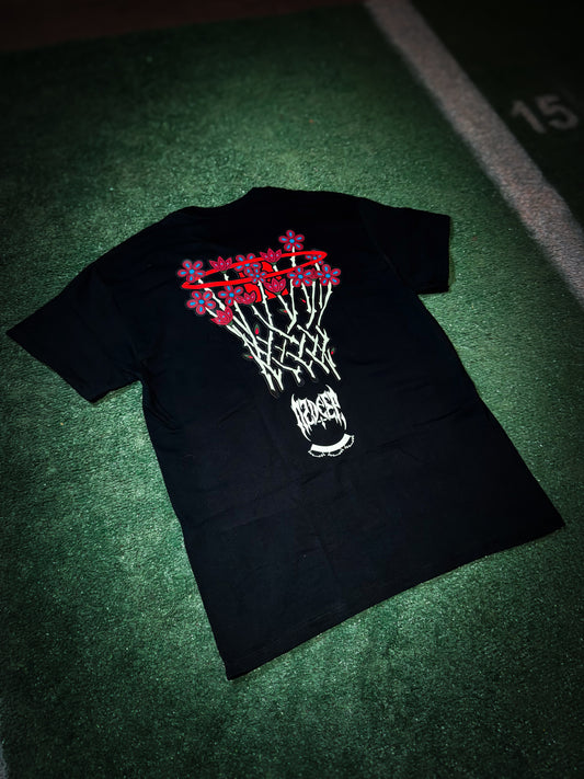 Black Floral Tee
